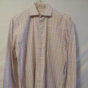 Bugatchi Men's Dress Shirt, Lg, 100% Cotton